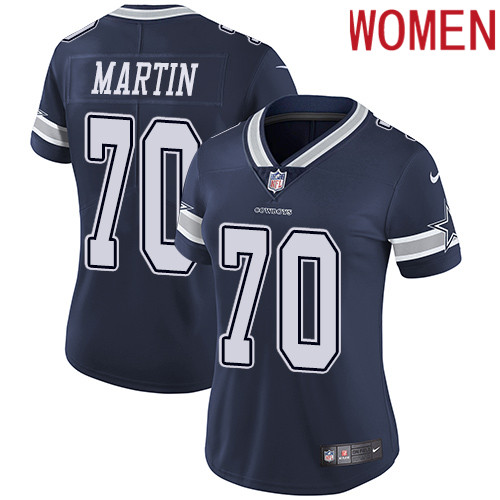 2019 women Dallas Cowboys #70 Martin blue Nike Vapor Untouchable Limited NFL Jersey stye 2
